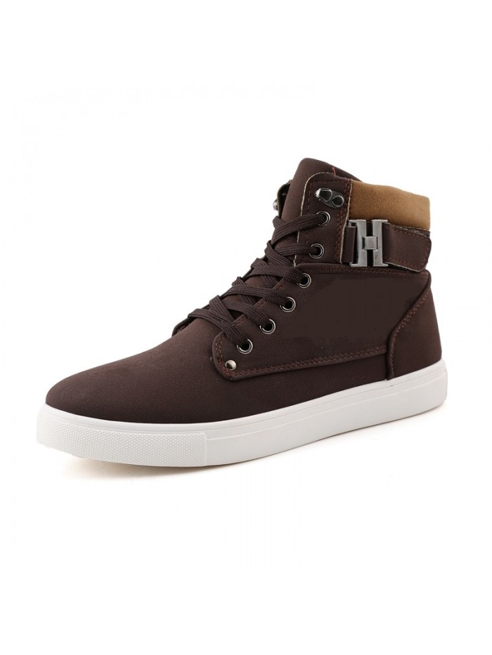 Spring Autumn Lace-Up Men's Canvas Shoes Big Size Man Buckle Casual Ankle Boots Winter Fashion Leather Shoes Mens Flats