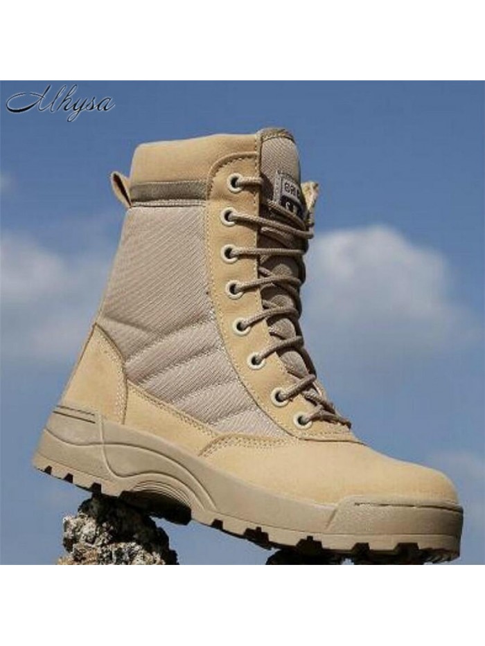 MEN DESERT TACTICAL MILITARY BOOTS MENS WORK SAFTY SHOES BOOT  ANKLE LACE-UP COMBAT BOOTS