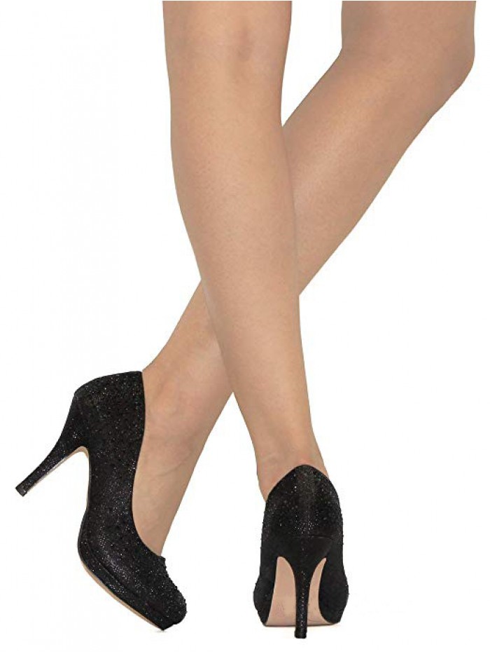 Women's Stylish Round Toe Dressy Mid Heel Pump