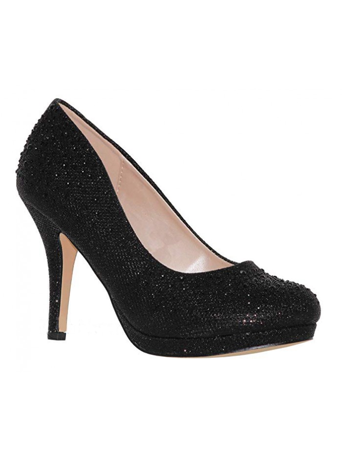 Women's Stylish Round Toe Dressy Mid Heel Pump