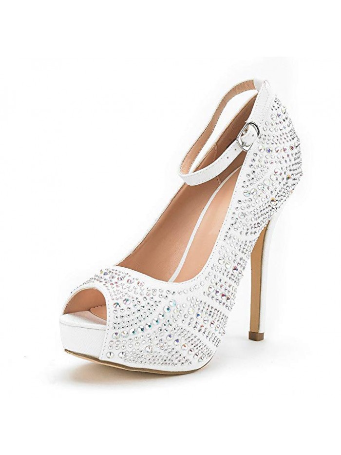 Women's Swan High Heel Plaform Dress Pump Shoes